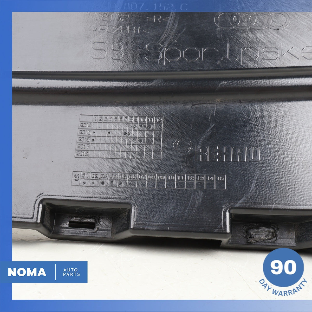 17-18 Audi D4 A8 Front Right Fog Lamp Light Grille Grile Cover 4H0807680AF OEM - photo 12
