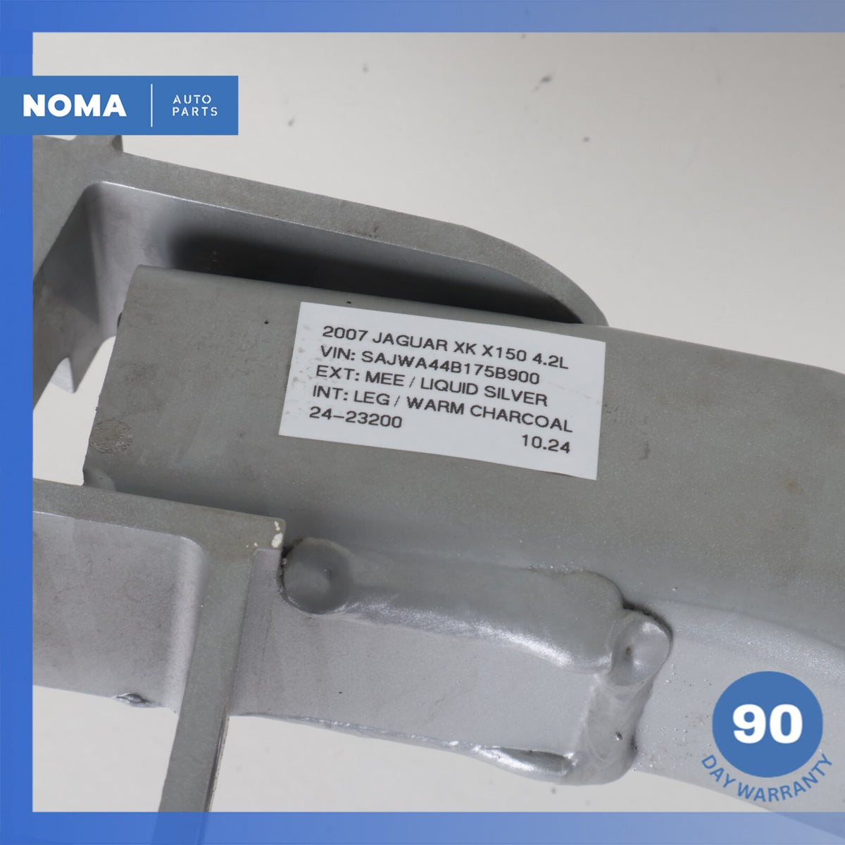 07-15 Jaguar X150 XK XKR Front Crossmember Upper Tie Brace Bar Liquid Silver OEM - photo 15