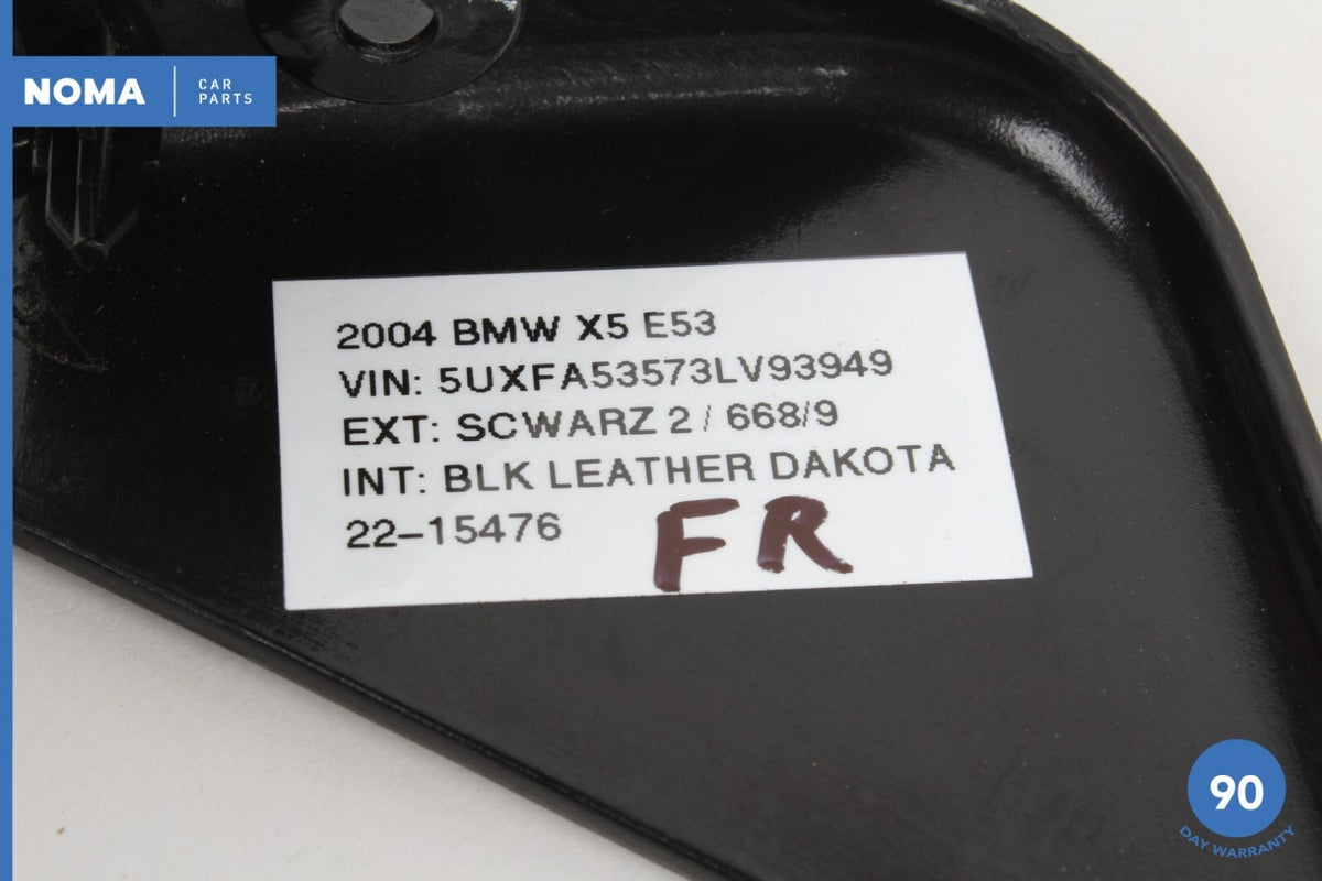00-06 BMW X5 E53 Front Right Passenger Side Seat Inner Cover Trim Schwartz OEM - photo 8
