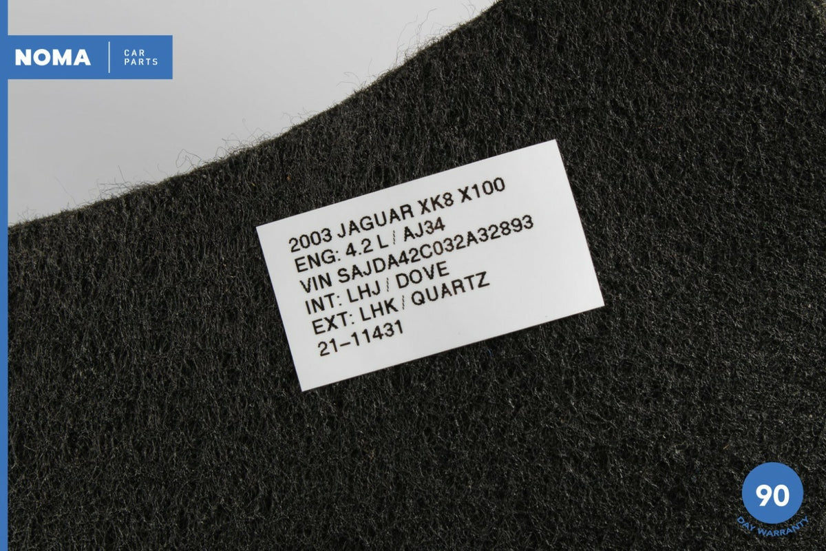 01-04 Jaguar XK8 XKR X100 Rear Left Driver Side Trunk Carpet Cover Trim OEM - photo 9