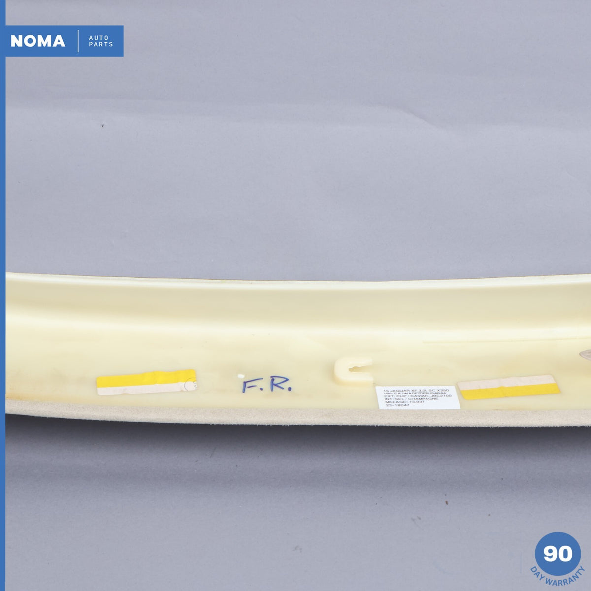 09-15 Jaguar XF XFR X250 Right Passenger Side Upper A Pillar Trim AMN Canvas OEM - photo 10