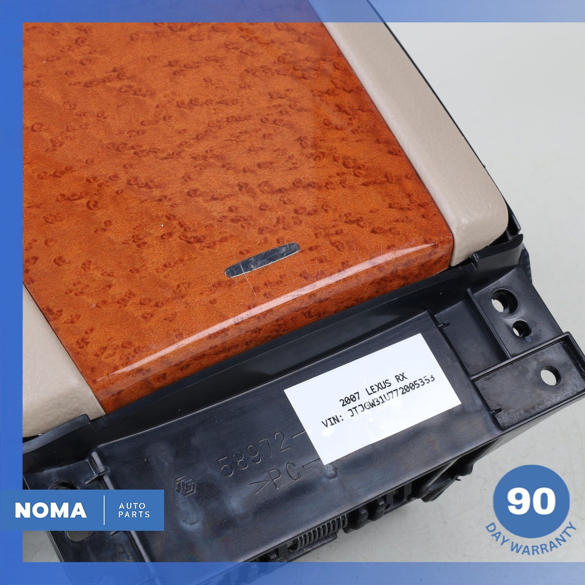 2008 Lexus MHU33 RX400h Center Console Cupholder Storage Trim Wood OEM - photo 2
