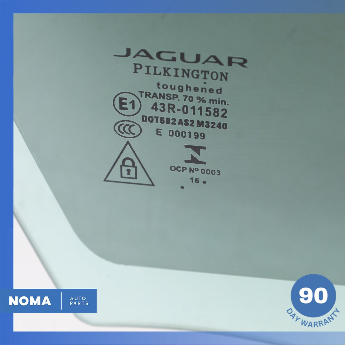 Jaguar X760 XE Front Right Passenger Door Window Glass GX7321410AB OEM - photo 7