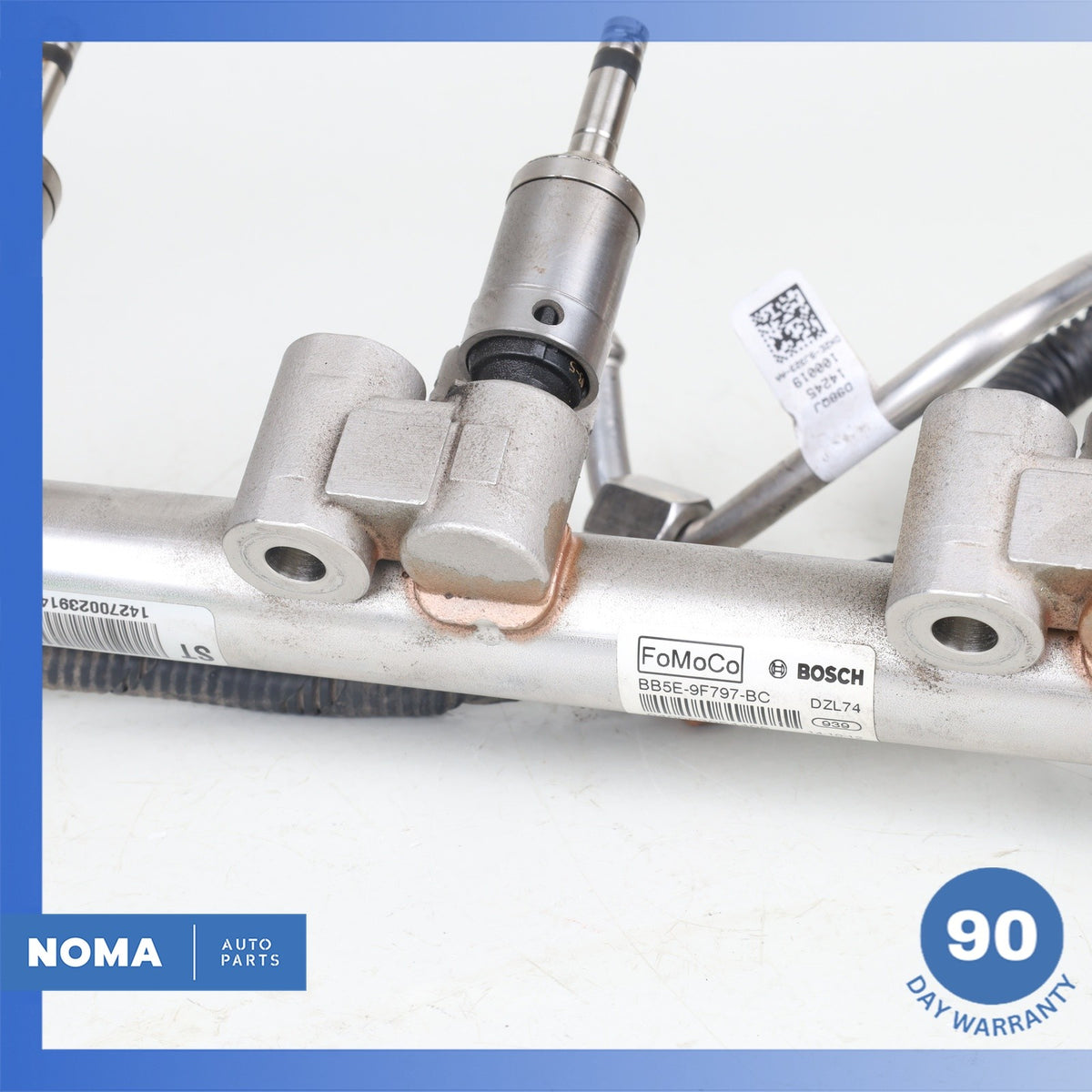 12-17 Jaguar X250 XF XE Evoque L538 2.0 Fuel Injector Rail w/ Injectors OEM 74k - photo 13