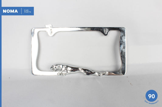 00-02 Jaguar S-Type X200 Front Bumper License Plate Panel Bezel w/ Leaper OEM - photo 1