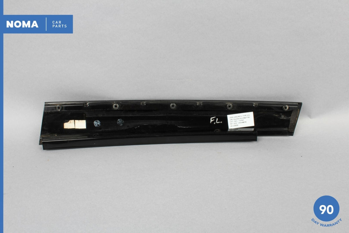 00-02 Jaguar S-Type X200 Front Left Side Outer Door B-Pillar Molding Black OEM - photo 6