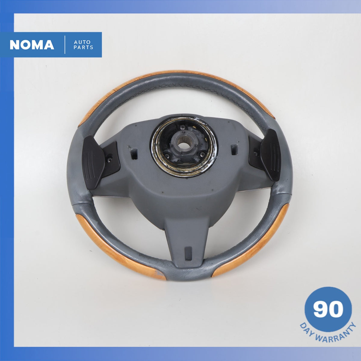 07-09 Jaguar X150 XK XKR Steering Wheel w/ Paddle Shifters Blue OEM - photo 16