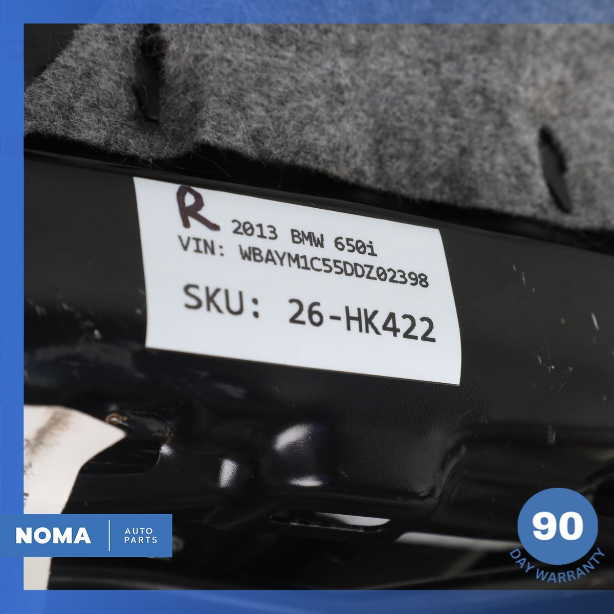 12-18 BMW F13 650i 640i Front Right Top Upper Seat Cushion Nappa Black OEM - photo 17