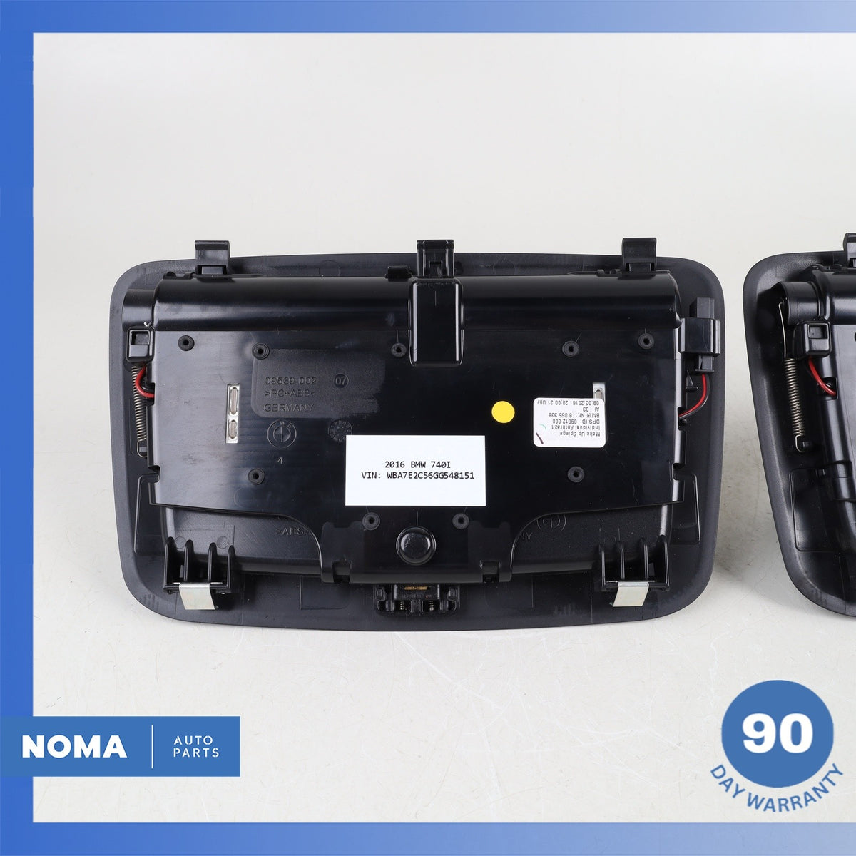 BMW G12 740i Rear Overhead Vanity Mirror w/ Lamp Set 51447355378 OEM - photo 11