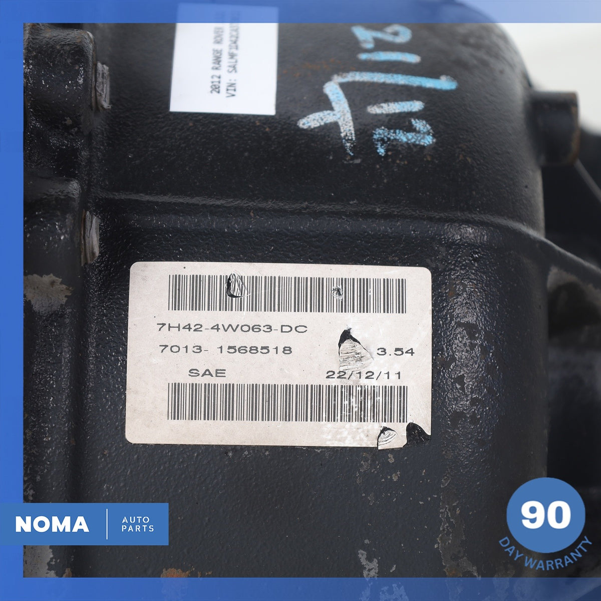 10-12 Land Rover Range Rover L322 Rear Differential Carrier Assembly 3.54 OEM - photo 5