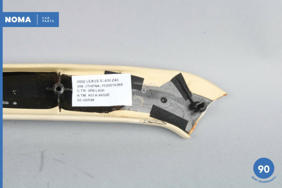 02-10 Lexus SC430 Z40 Rear Left Driver Side Top Roof Cover Panel Trim ECRU OEM - photo 7
