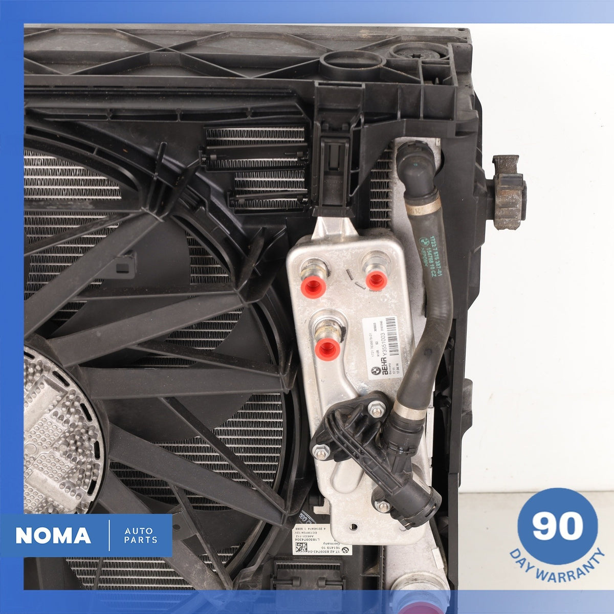 09-15 BMW F02 750i N63 Engine Motor Radiator Cooling Fan Assembly OEM - photo 3