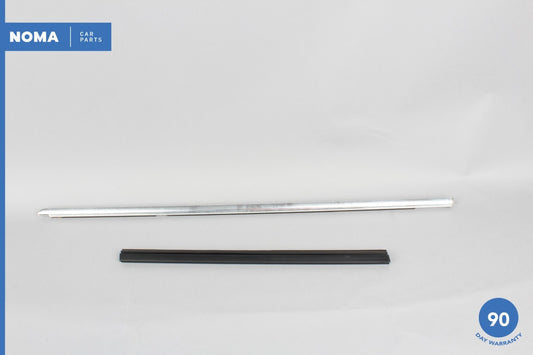 03-08 Jaguar S-Type X206 Rear Left Door Exterior Window Molding Seal Chrome OEM - photo 1