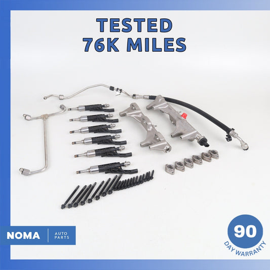 16-20 BMW G12 740i 3.0L Engine Motor Fuel Injector Rail Set w/ Lines OEM 76k - photo 1