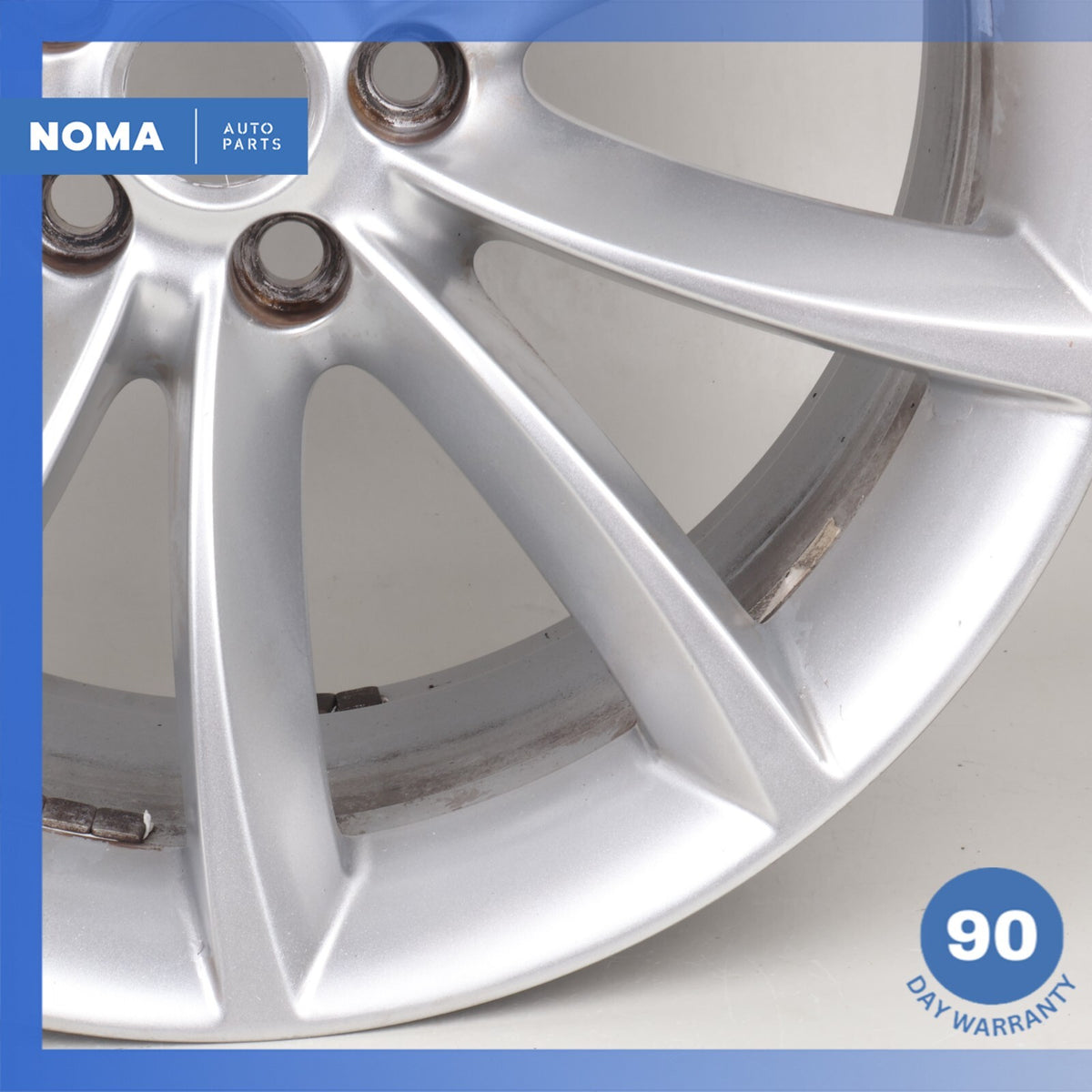 14-24 Jaguar X152 F-Type Propeller 9.5 x R19 19" Rear Wheel Rim Silver OEM - photo 4