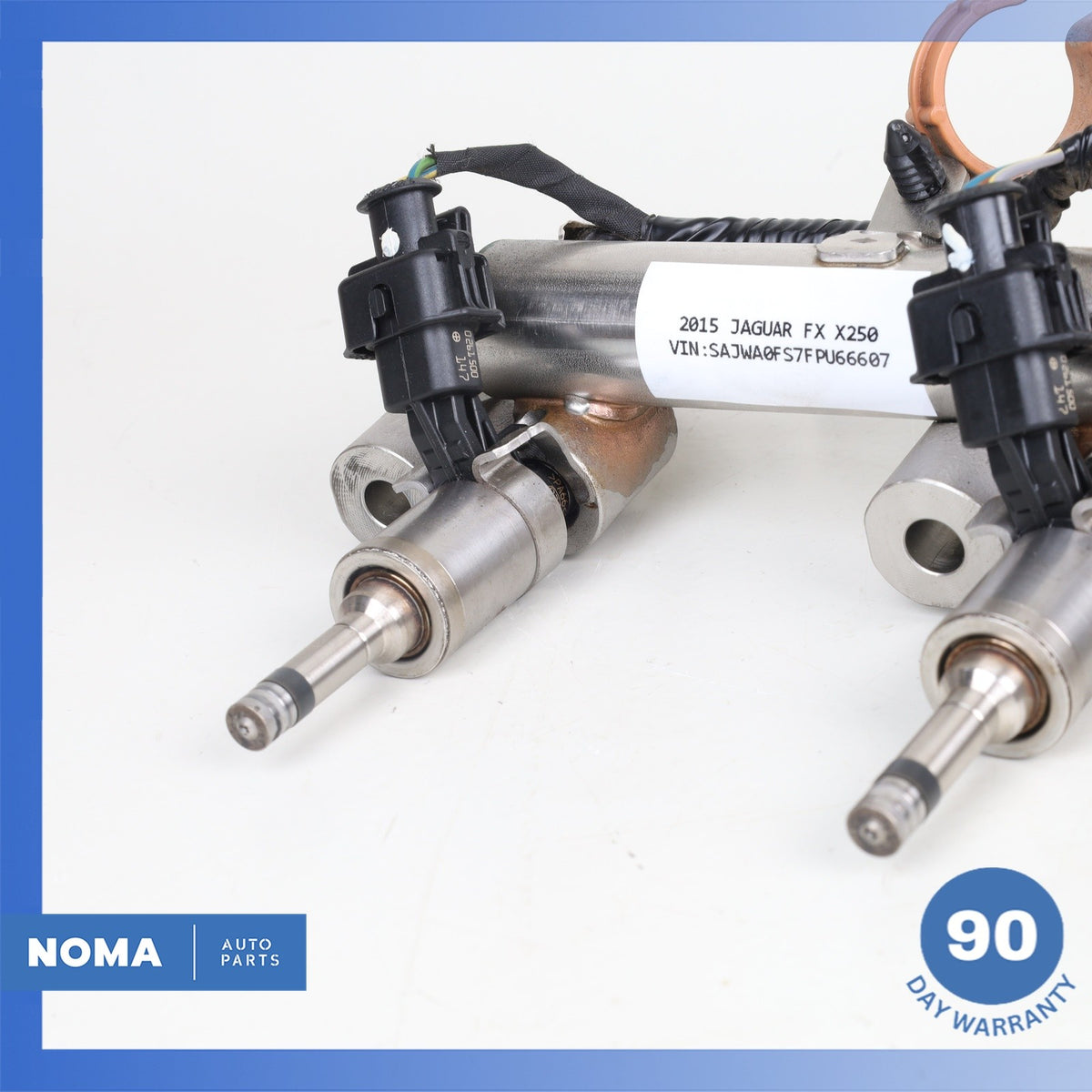 12-17 Jaguar X250 XF XE Evoque L538 2.0 Fuel Injector Rail w/ Injectors OEM 74k - photo 8