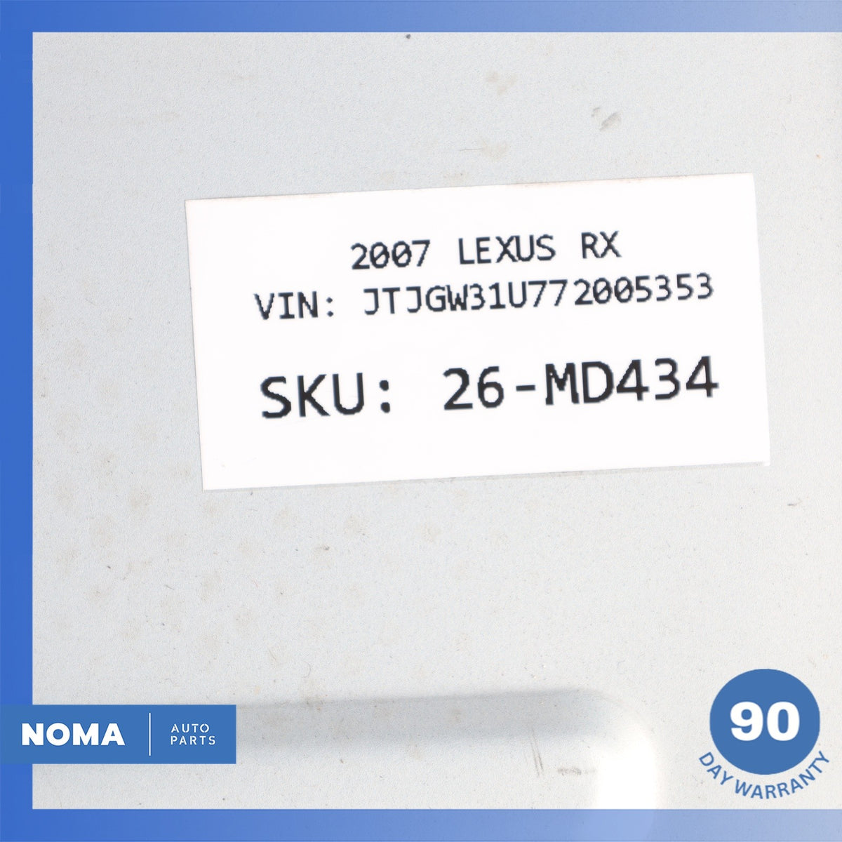 06-07 Lexus MHU33 RX400h Highlander 3.3L Hybrid Engine High Voltage Battery OEM - photo 21