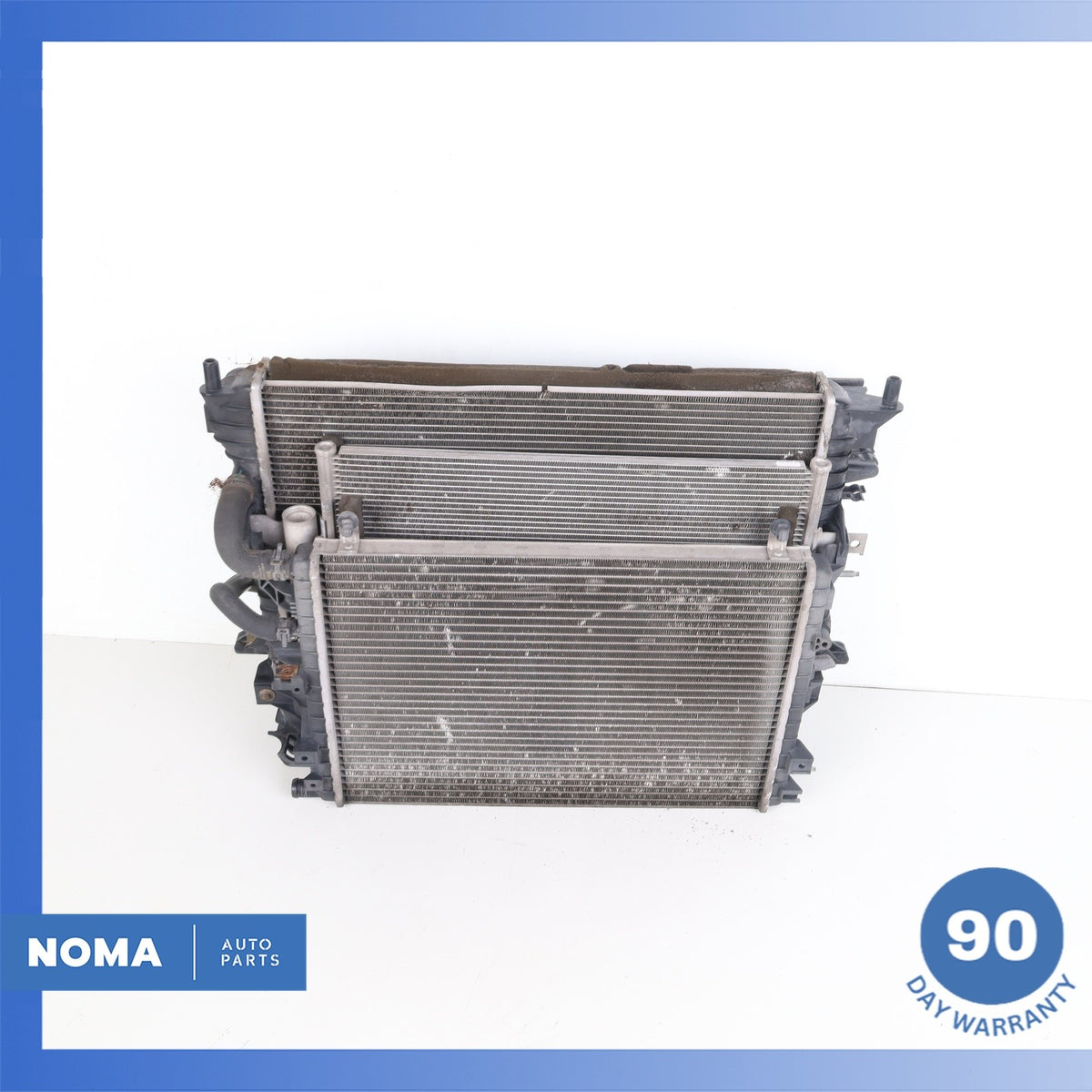 10-19 Jaguar X351 XJ XFR Radiator A/C AC Condenser Intercooler Assembly OEM - photo 2