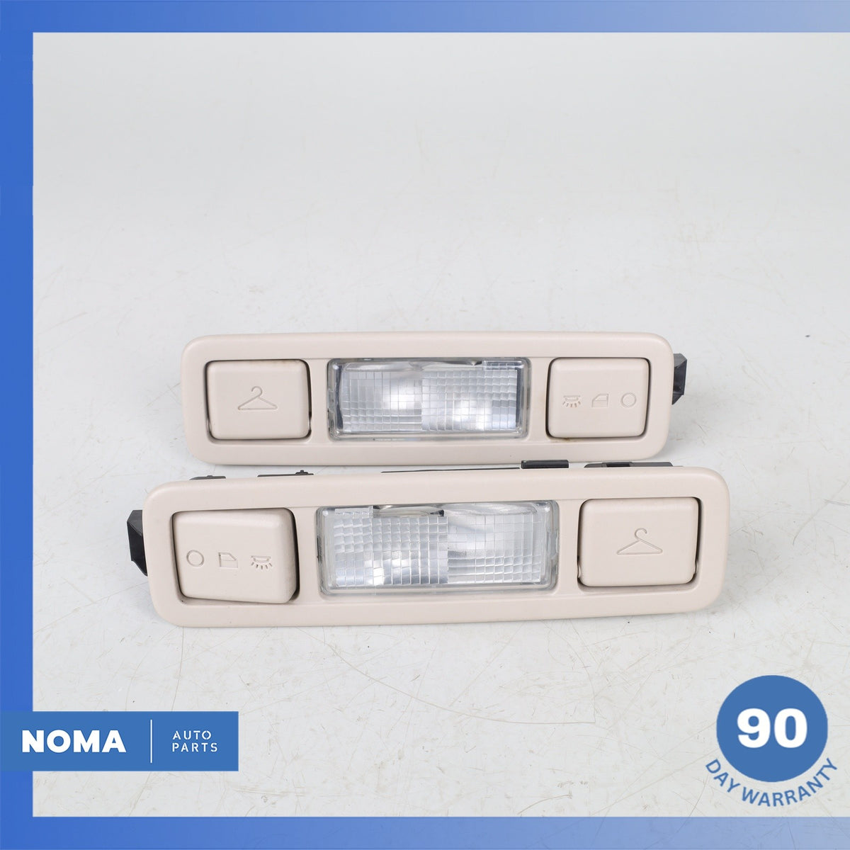 14-19 Range Rover Evoque L538 Rear Left & Right Dome Light Lamp Set Beige OEM - photo 1