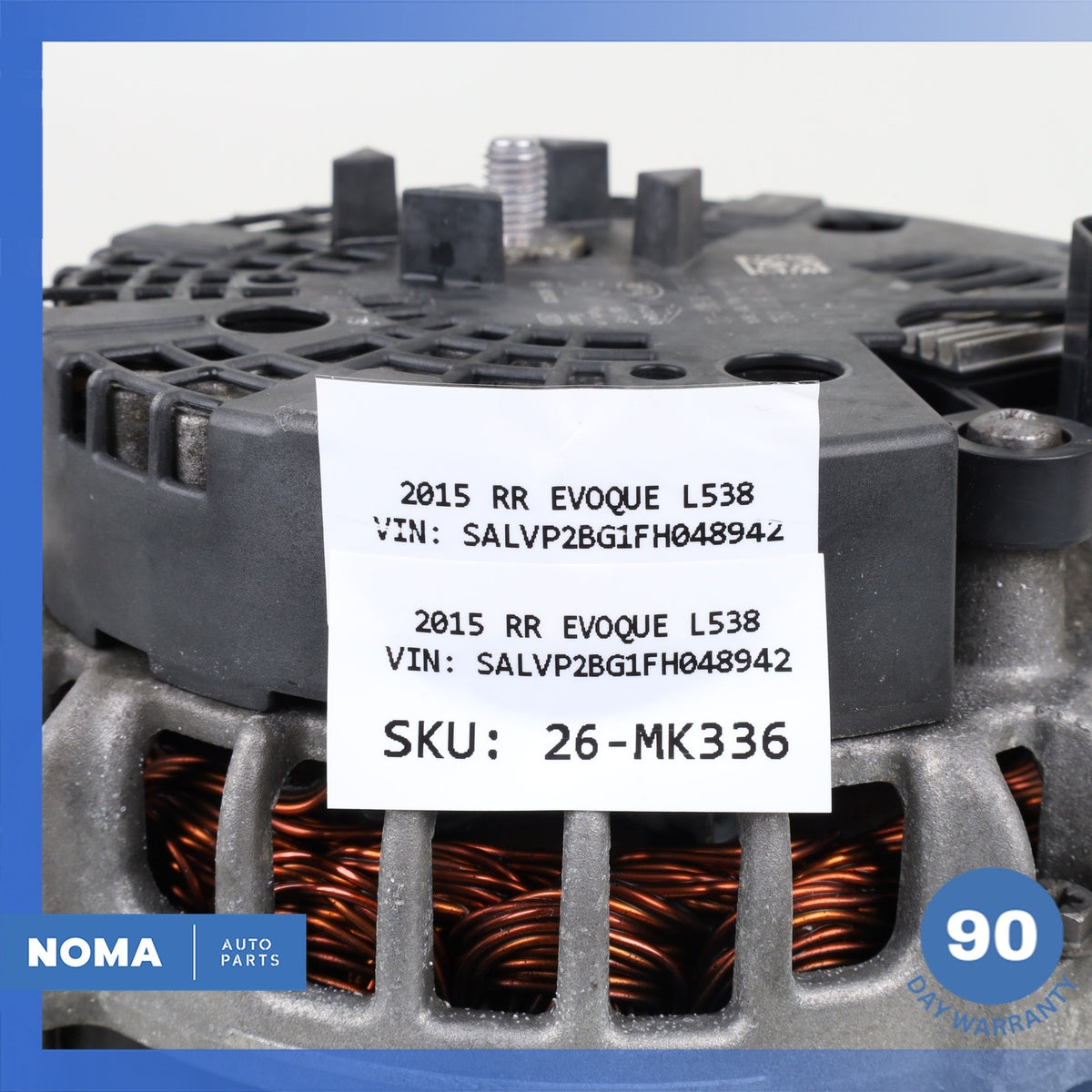 12-17 LR Range Rover Evoque L538 L550 Engine Motor Alternator Generator OEM - photo 9