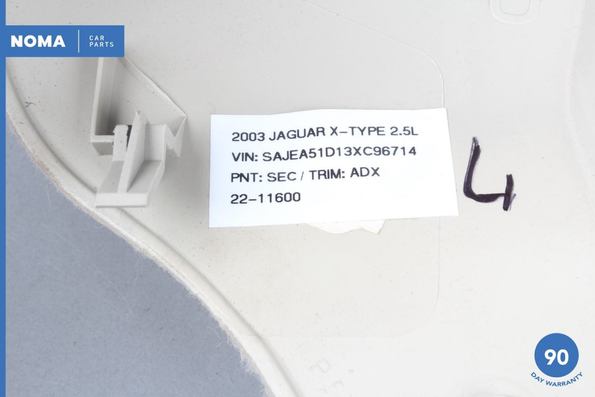 02-03 Jaguar X-Type X400 Rear Left Parcel Shelf Seat Belt Cover Trim ADX OEM - photo 9