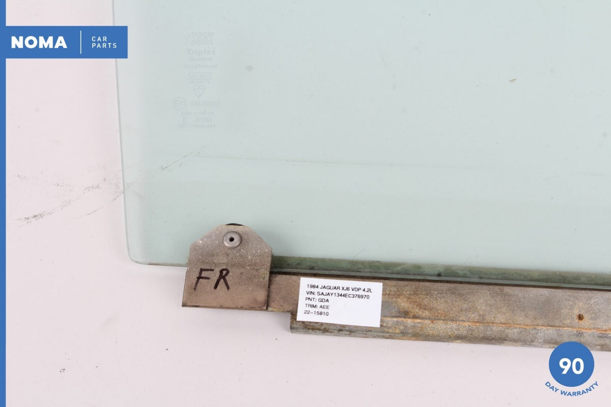 84-87 Jaguar XJ6 VDP Series 3 Front Right Passenger Side Door Window Glass OEM - photo 5