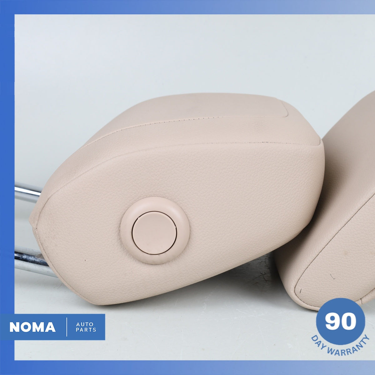 Jaguar X760 XE XF Rear Seat Headrest Head Rest Set Beige OEM - photo 5