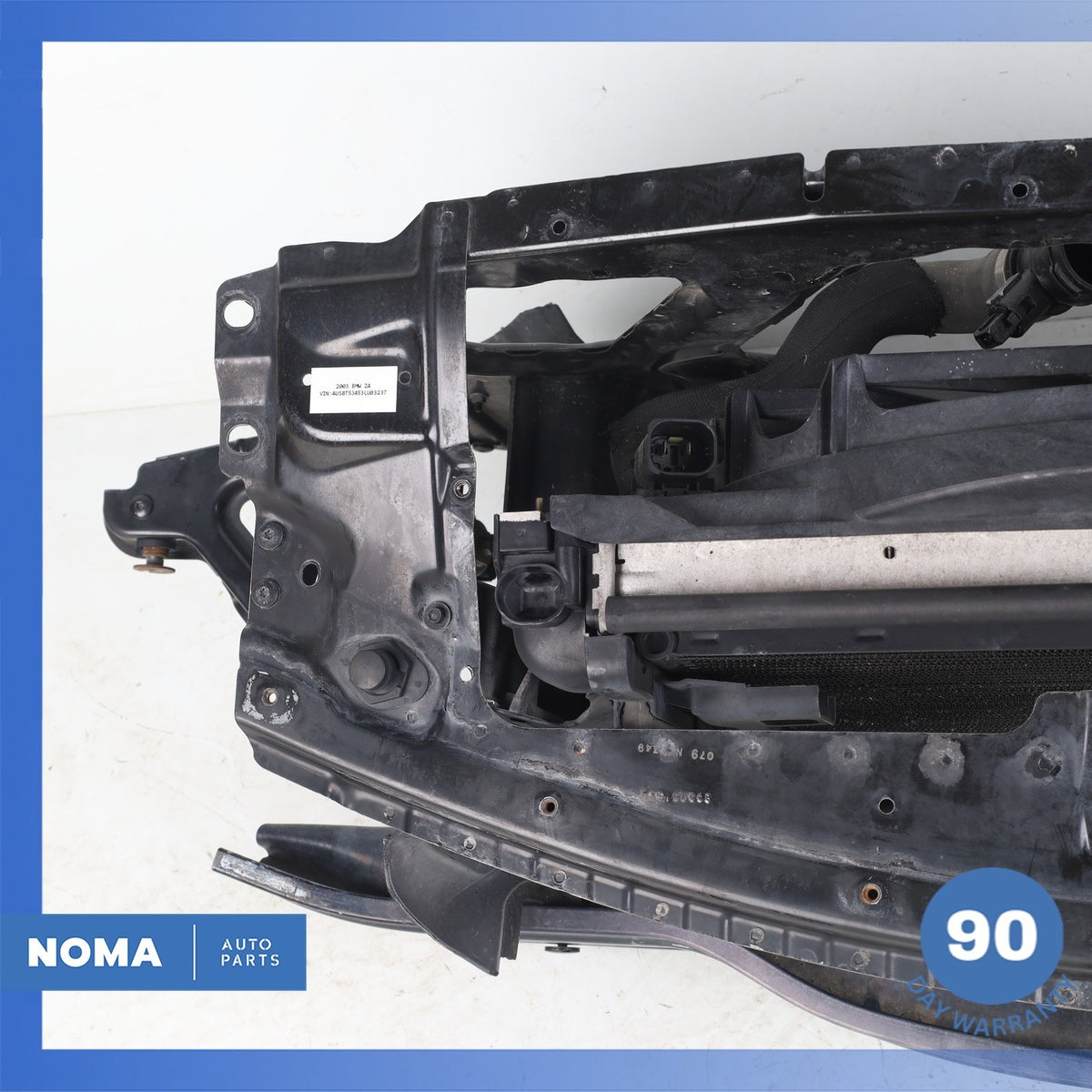03-08 BMW E85 E86 Z4 Engine Motor Radiator Support Frame Assembly w/ Fan OEM - photo 12