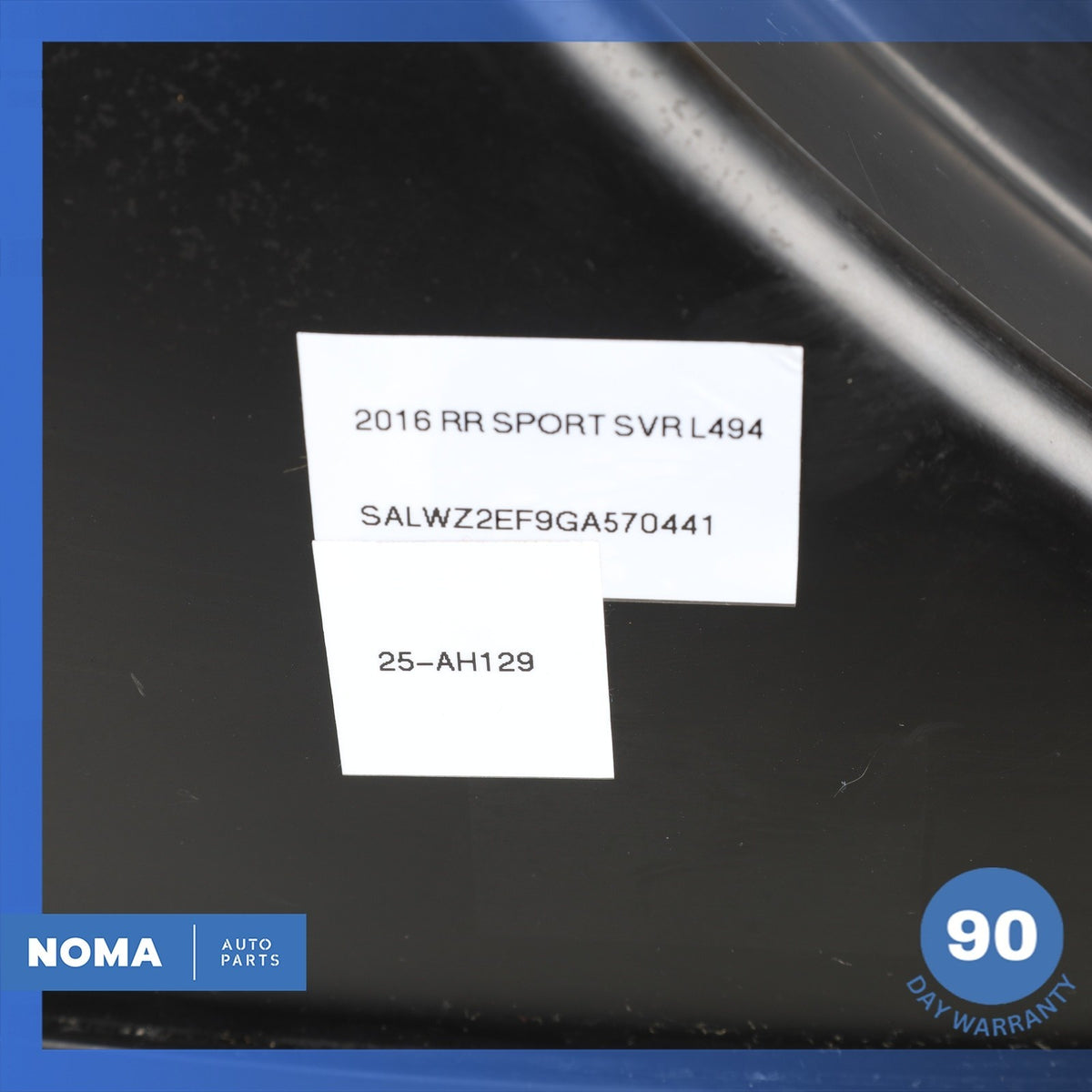 15-17 Range Rover Sport SVR L494 Front Right Bumper Air Deflector Duct OEM - photo 14