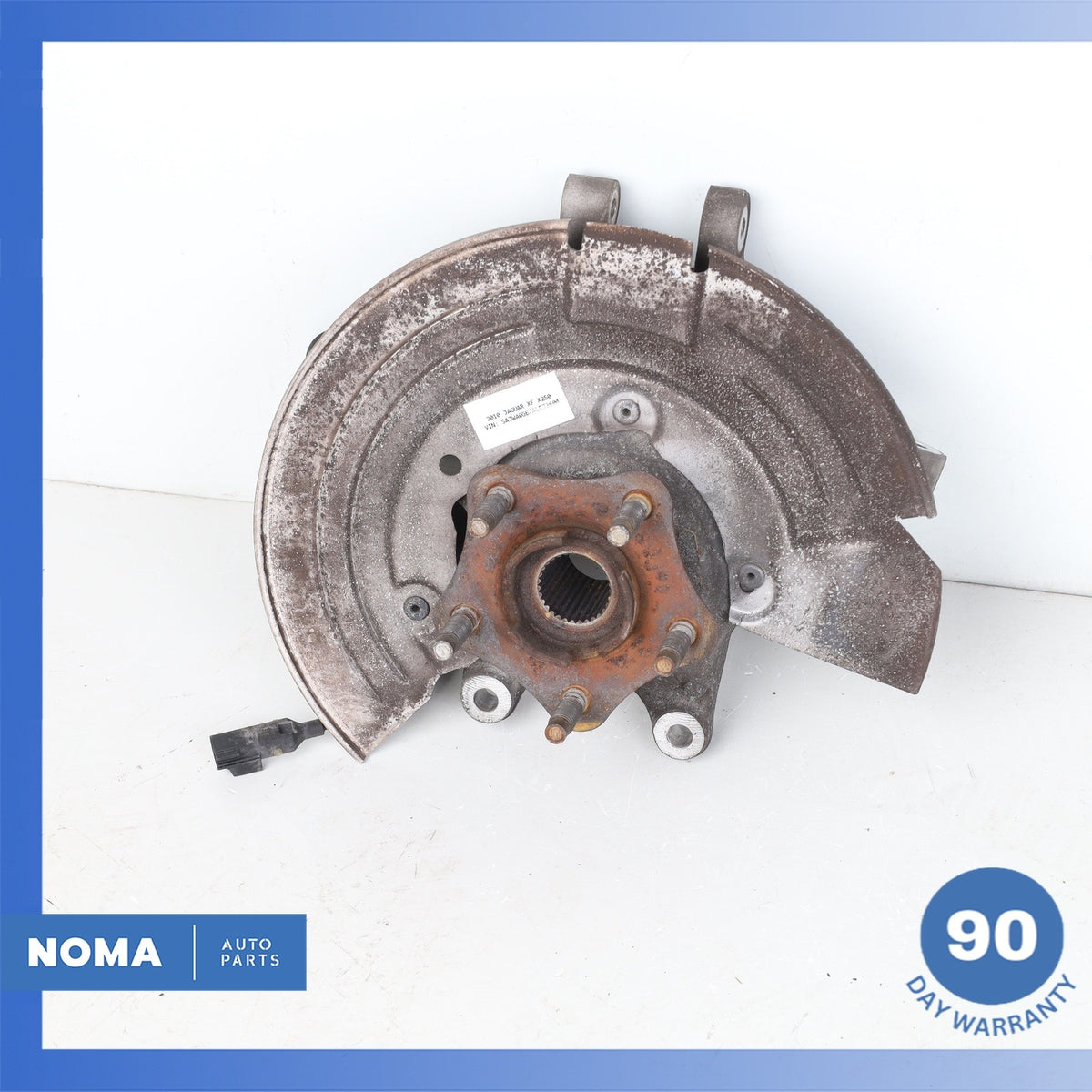 09-19 Jaguar X250 XF XJ XK Rear Left Spindle Knuckle Hub w/ Shield OEM - photo 2