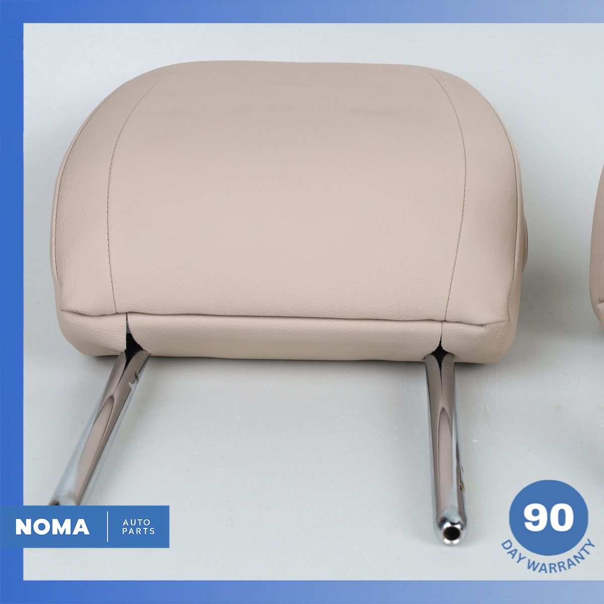 Jaguar X760 XE XF Rear Seat Headrest Head Rest Set Beige OEM - photo 4