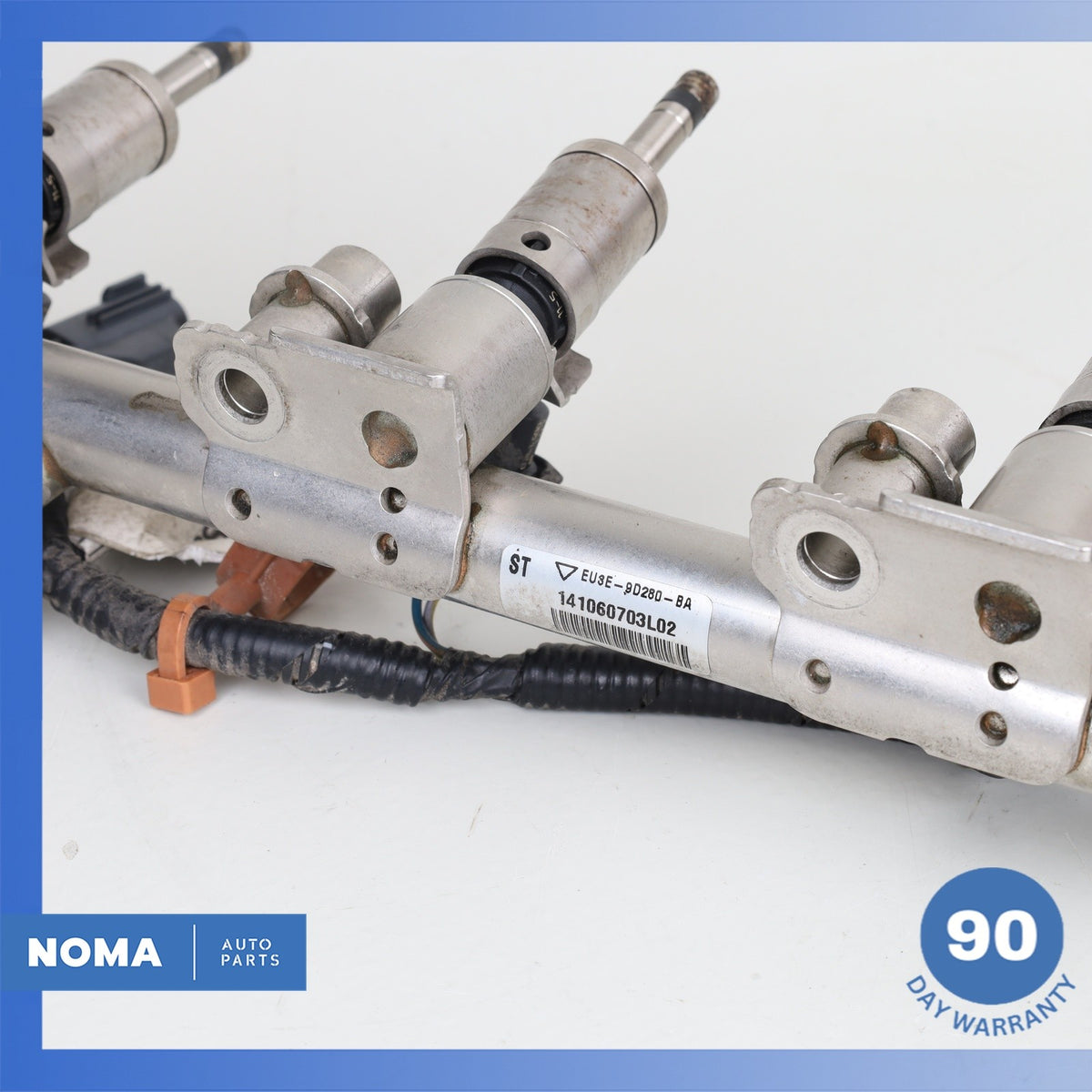 14-17 Range Rover Evoque L538 Engine Motor Fuel Injector Rail w/ Injectors OEM - photo 3