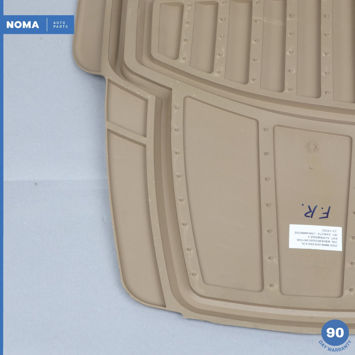 06-10 BMW 650i E64 Convertible Front Right Side Aftermarket Rubber Floor Mat - photo 11