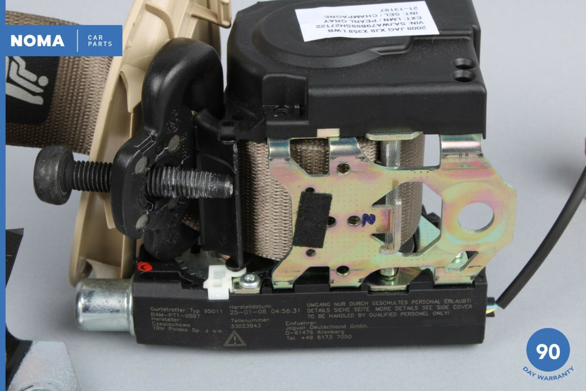 04-09 Jaguar XJ8 XJR VDP X350 X358 Rear Right Side Seat Belt Retractor AMB OEM - photo 6