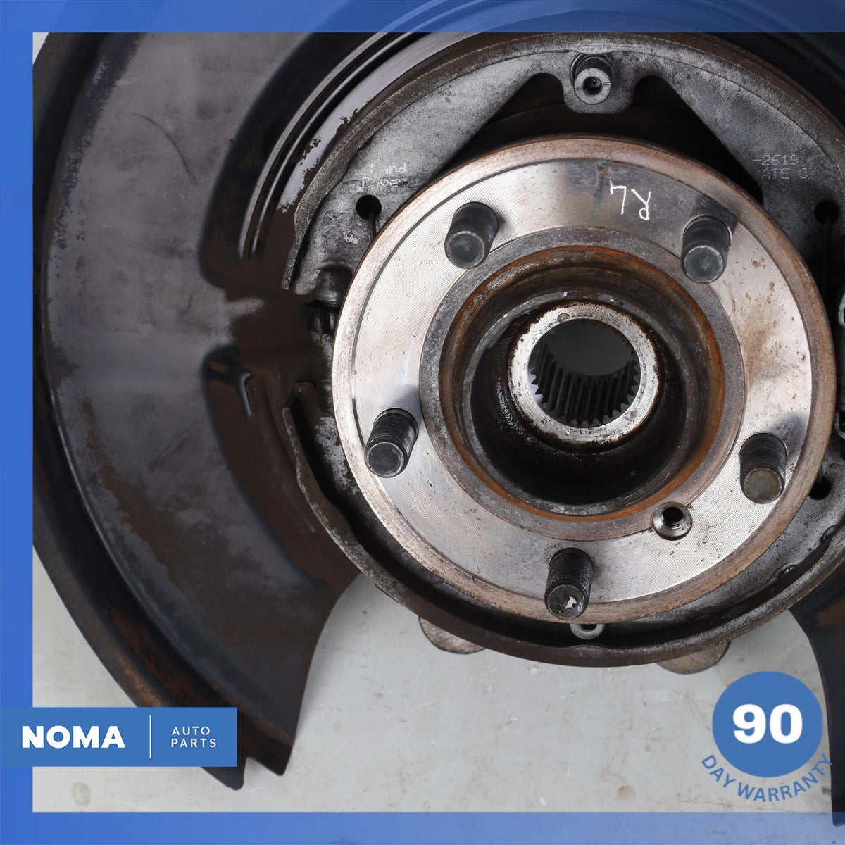 10-12 Land Rover Range Rover L322 Rear Left Spindle Knuckle Hub w/ Shield OEM - photo 5
