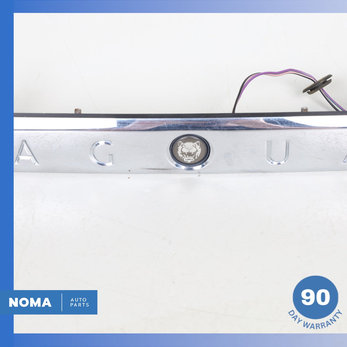 00-06 Jaguar X100 XKR Rear Trunk Bezel License Plate Light Lamp Trim Chrome OEM - photo 4