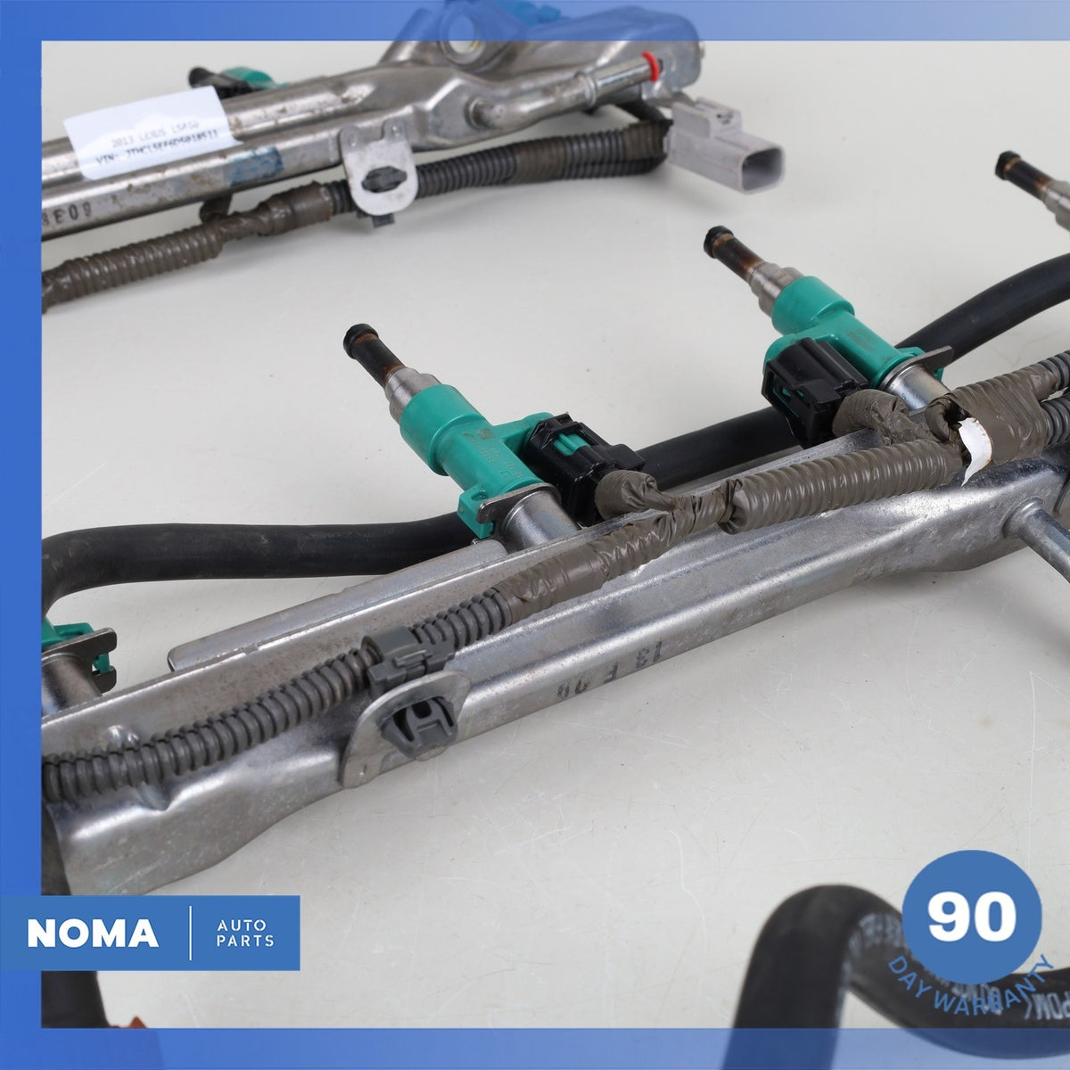 07-17 Lexus USF40 LS460 1UR 4.6L Left & Right Fuel Gas Rail w/ Injector Set OEM - photo 6