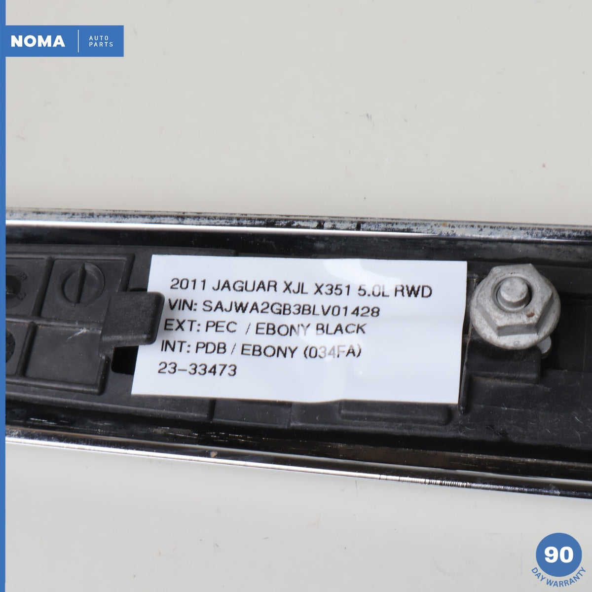 10-15 Jaguar XJ XJL X351 Front Right Passenger Side Fender Molding Chrome OEM - photo 15