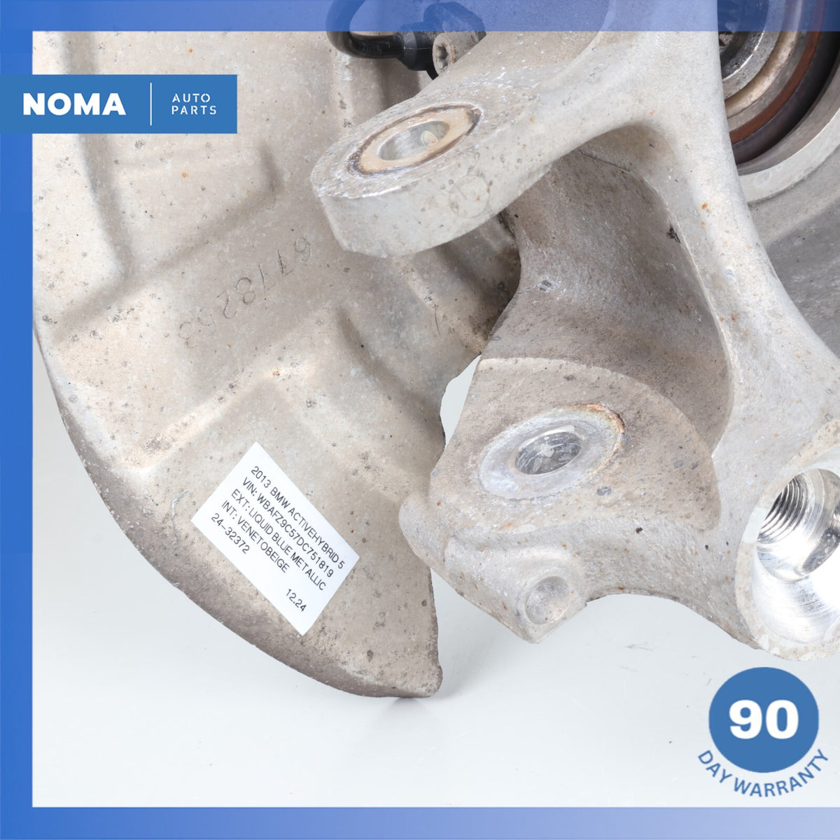 2013 BMW F10 ActiveHybrid 5 Rear Left Side Spindle Knuckle Hub w/ Shield OEM - photo 18