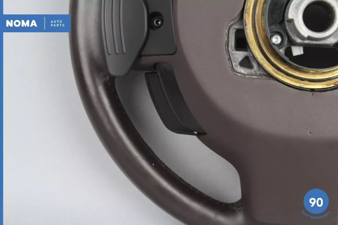 10-19 Jaguar X351 XJ XJL XJR Steering Wheel w/ Paddle Shifters Brown OEM - photo 11