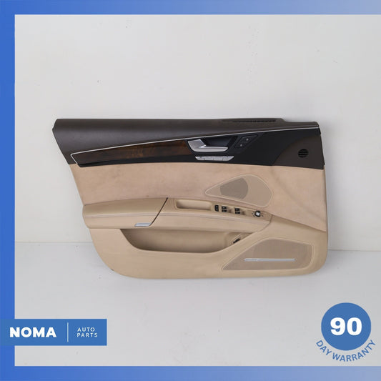 11-18 Audi D4 A8 Front Left Driver Interior Door Panel Trim Beige Suede OEM - photo 1
