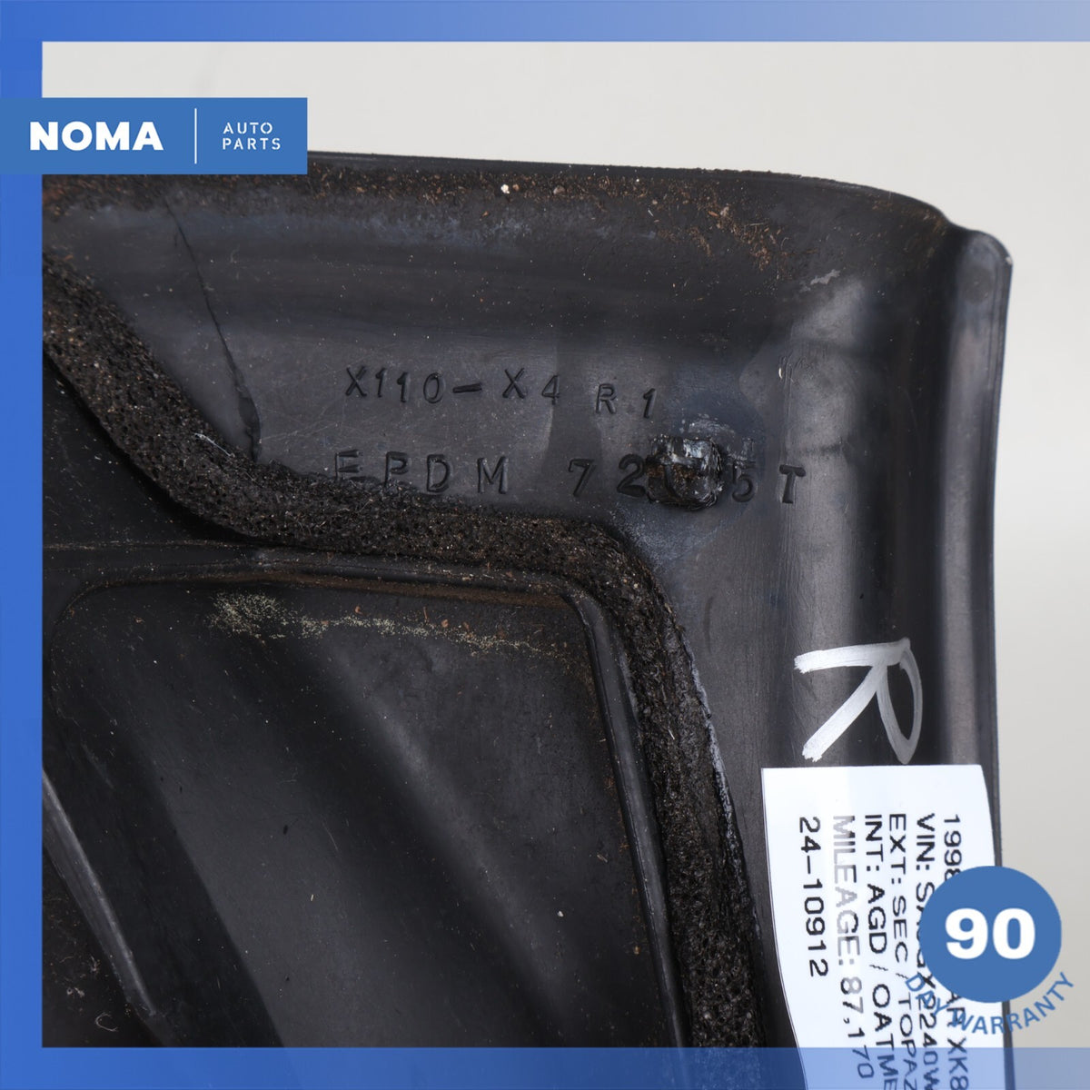 97-06 Jaguar X100 XK8 XKR Convertible Right Side Quarter Window Molding Seal OEM - photo 11