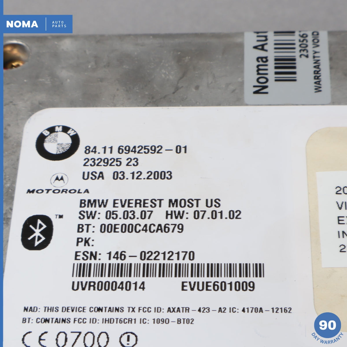 03-04 BMW E60 525i Telematics Handfree Bluetooth Control Module 84116942592 OEM - photo 8