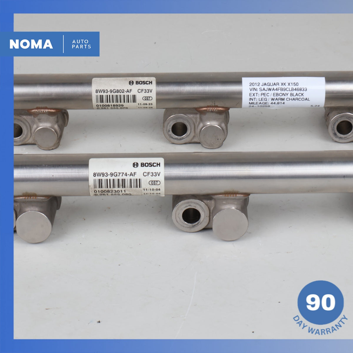 10-16 Jaguar X150 XK XF 5.0L V8 AJ133 Fuel Petrol Rail Manifold Set OEM - photo 9