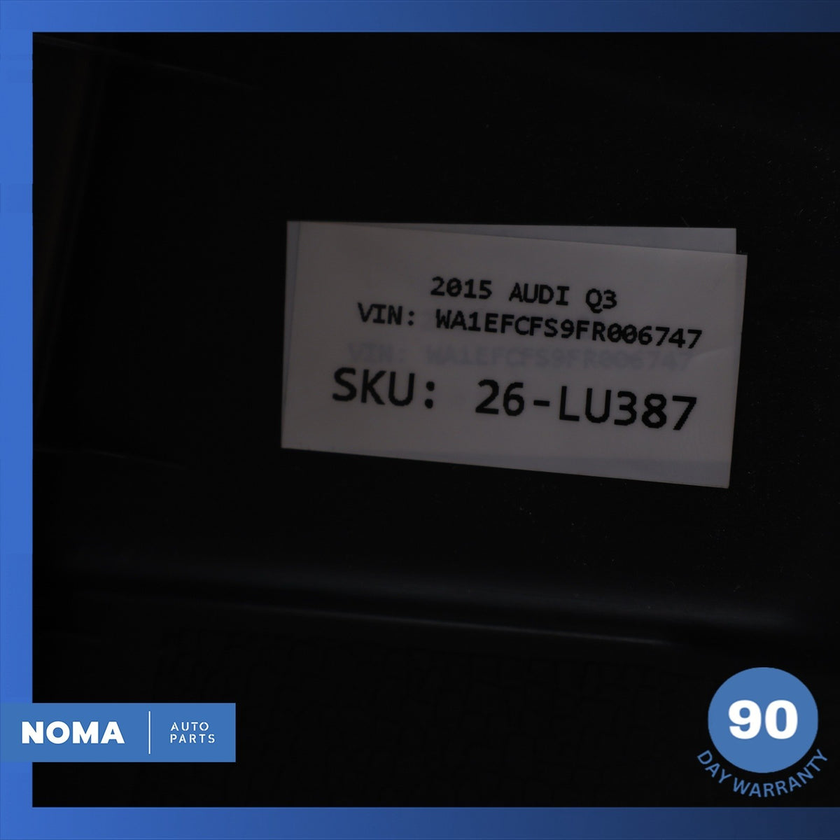 15-18 Audi 8U Q3 Trunk Boot Entry Sill Scuff Cover Panel Black OEM - photo 10