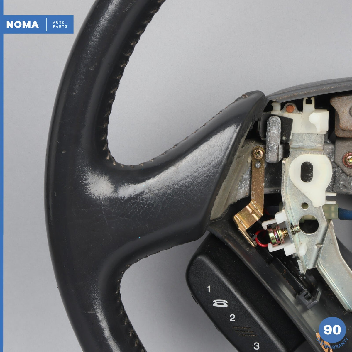 99-03 Lexus RX300 XU10 LHD 3 Spoke Leather Steering Wheel w/ Switch Gray OEM - photo 7