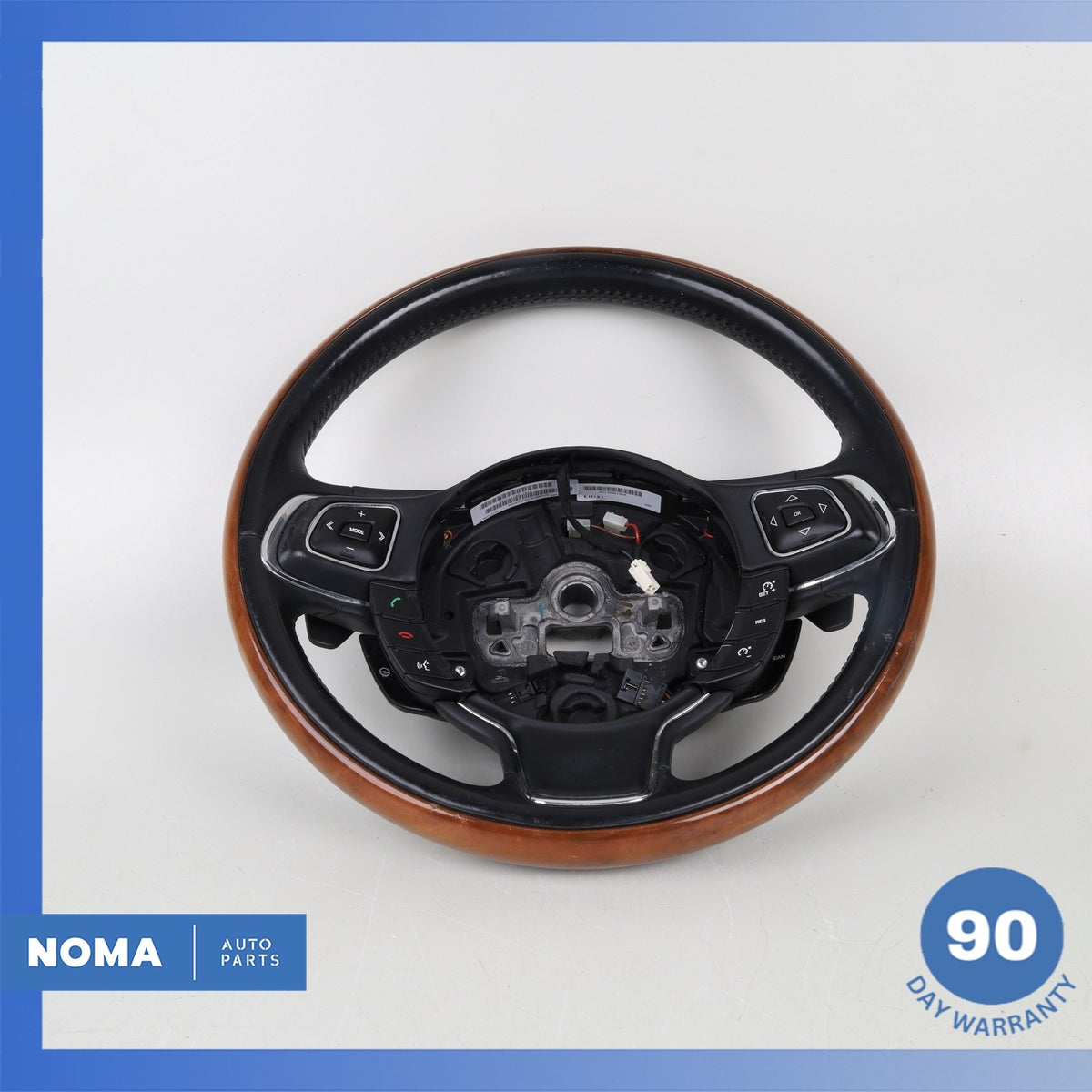 10-19 Jaguar X351 XJ XJL XJR Steering Wheel w/ Paddle Shifters Wood OEM - photo 1