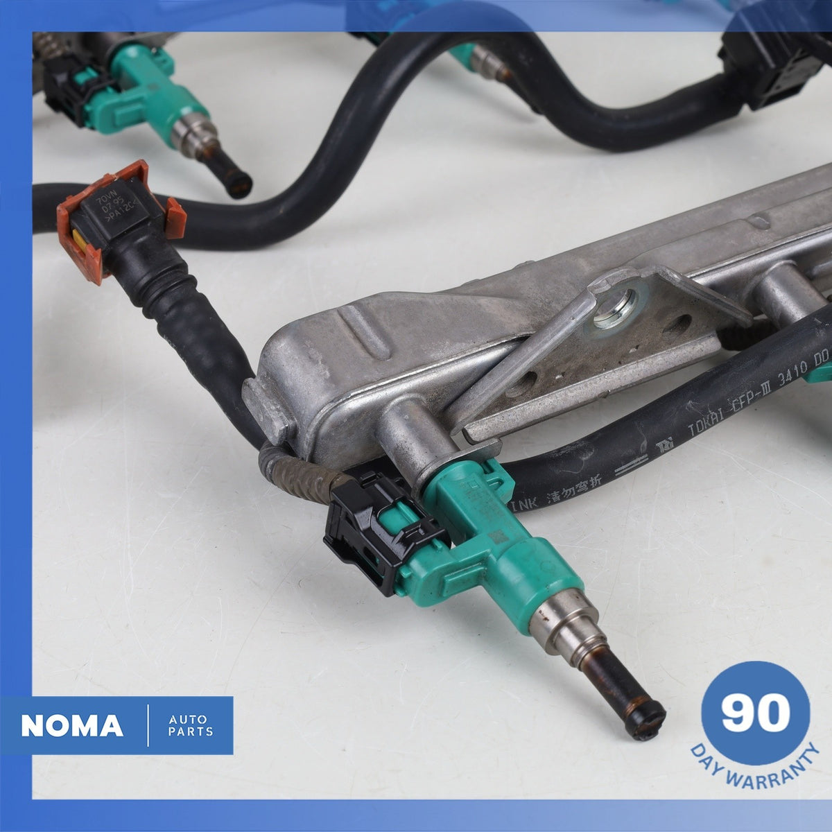 07-17 Lexus USF40 LS460 1UR 4.6L Left & Right Fuel Gas Rail w/ Injector Set OEM - photo 13