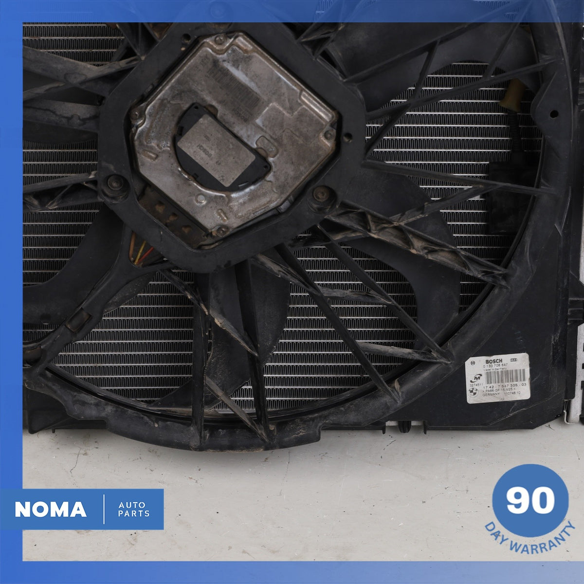 06-13 BMW E92 328i 330i 128i 3.0L Radiator Condenser Cooling Fan Motor OEM 75k - photo 5