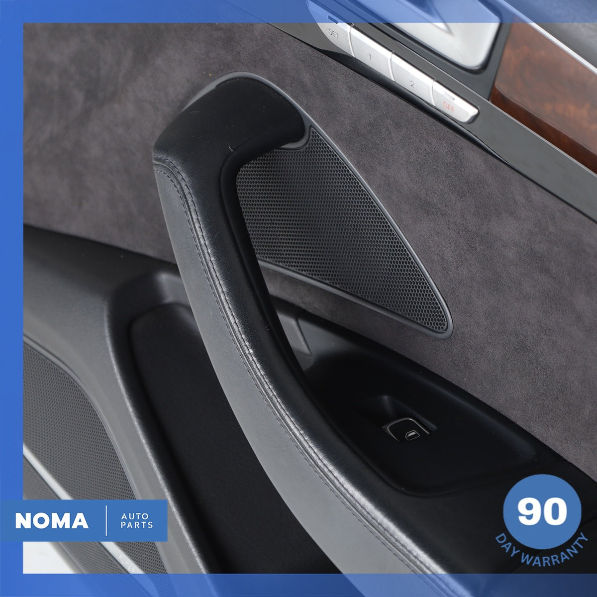 11-18 Audi D4 A8L Front Right Side Interior Door Panel Trim Black Suede OEM - photo 9